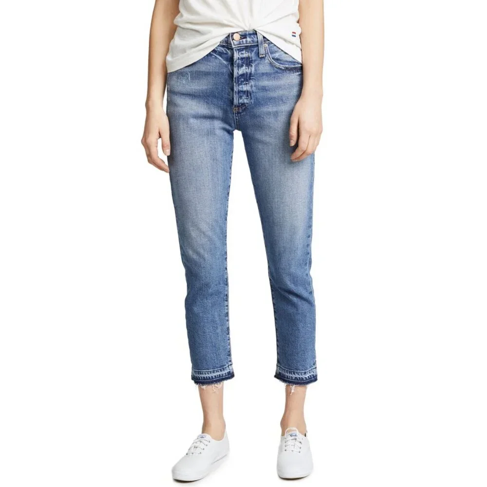Alice+Olivia $298 AMAZING HIGH RISE GIRLFRIEND JEANS 25 - Picture 2 of 14